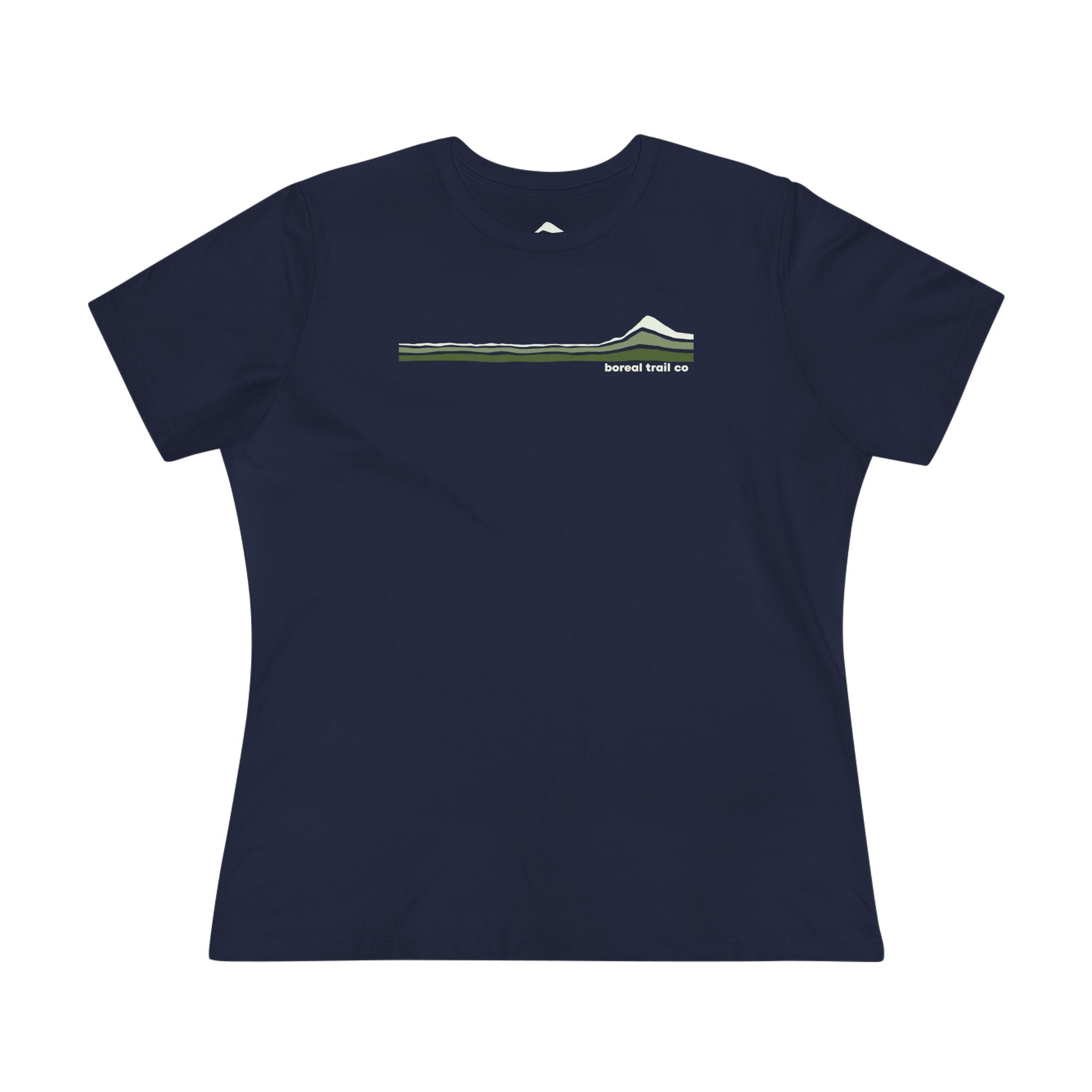 Boreal Trail Co Forest Logo Stripes Women’s Tee