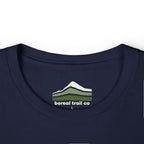 Boreal Trail Co Forest Logo Stripes Women’s Tee