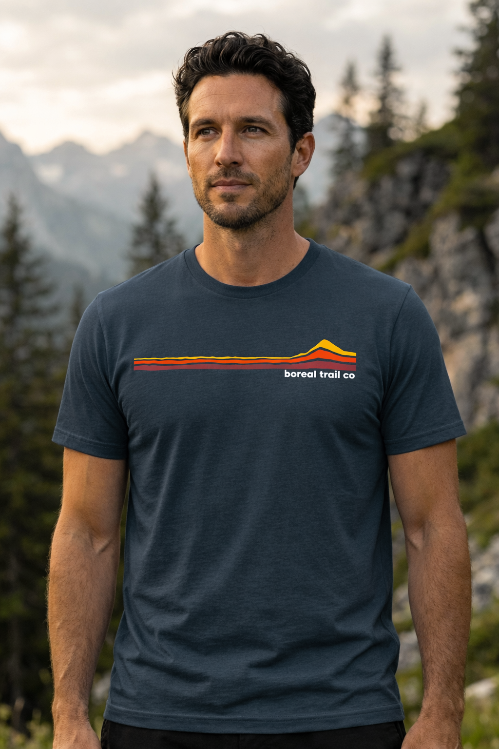 Boreal Trail Co Classic Logo Stripes Tee