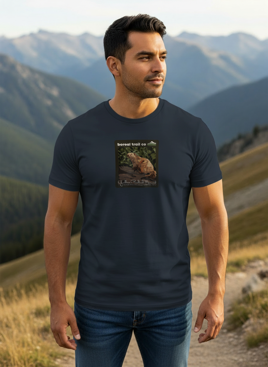 Boreal Trail Co Yellow-bellied Marmot Wildlife Graphic Tee