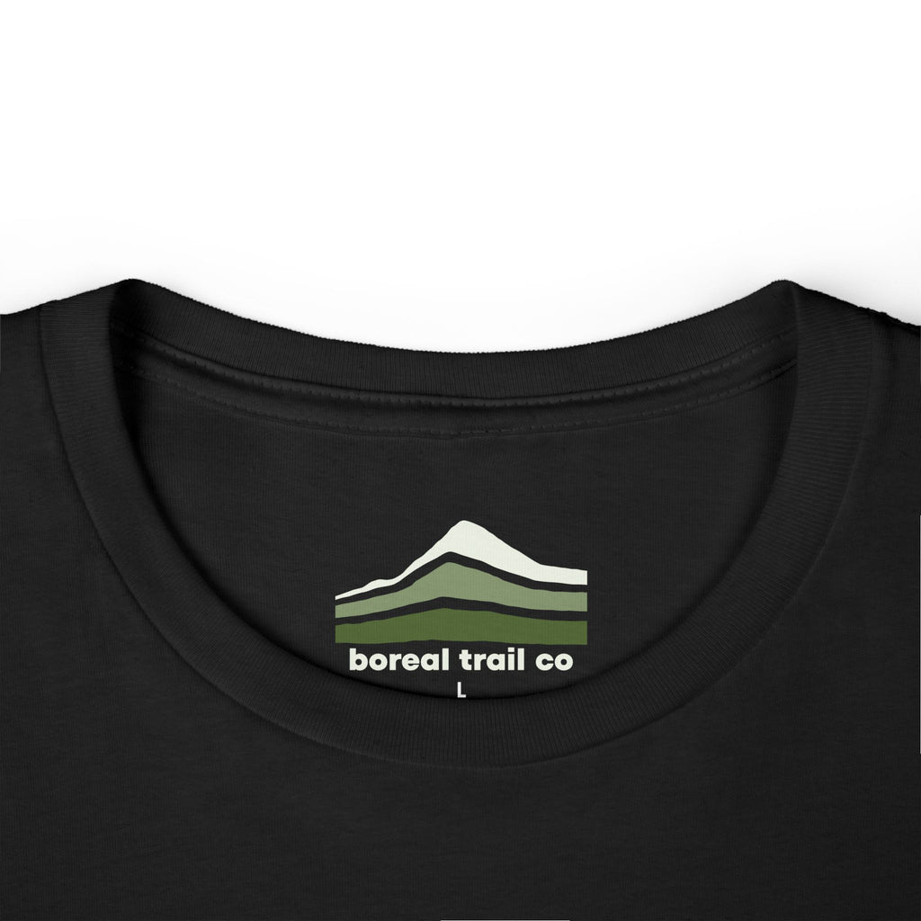 Boreal Trail Co Forest Logo Stripes Women’s Tee