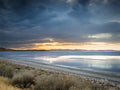 Sunset Over Great Salt Lake Photo on Canvas